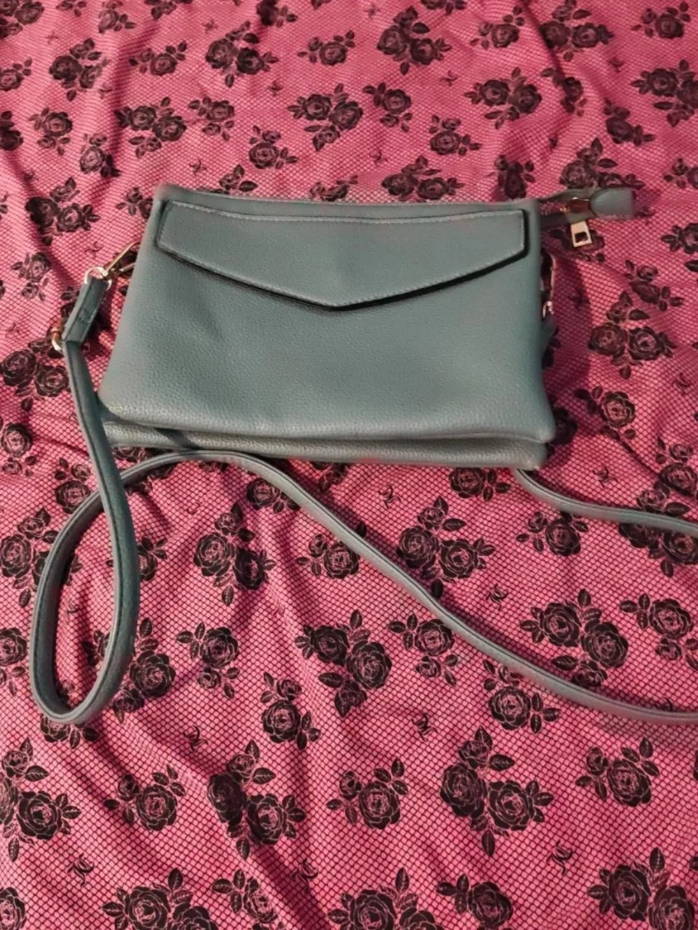 Teal Crossbody Envelope Flap Bag - Women